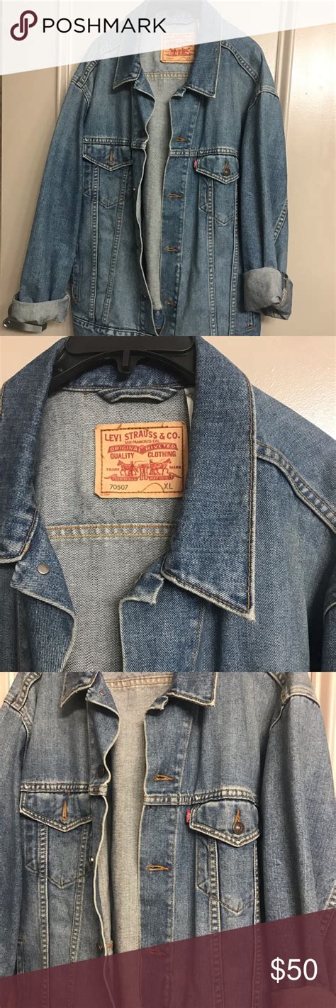 vintage levi's oversized denim jacket|More.